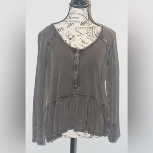 Free people peplum thermal top